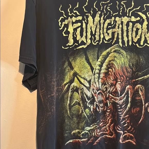 Black Graphic T-Shirt with Monster Design - Picture 4 of 10